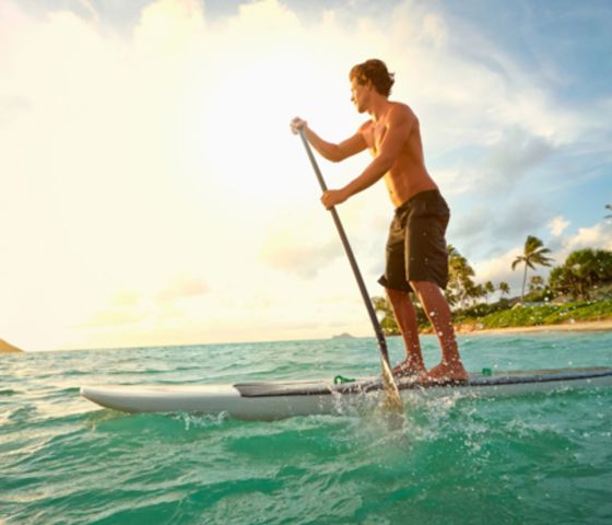 Man on paddle board