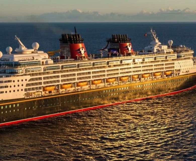 Disney Magic at sea - aerial shot