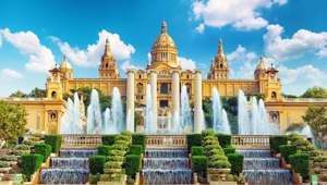 Palau Nacional (National Palace) in Barcelona, Spain 