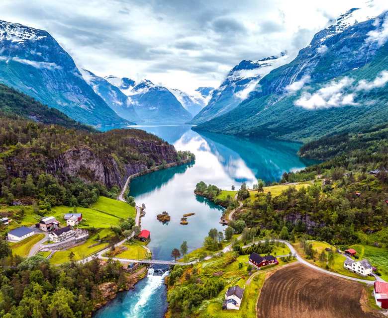 Ariel view of Norway