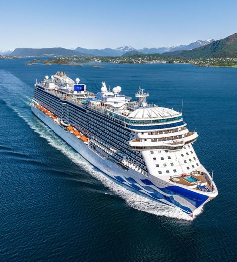 Princess Cruises cruising Alesund Norway