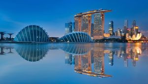 Singapore Skyline Reflection