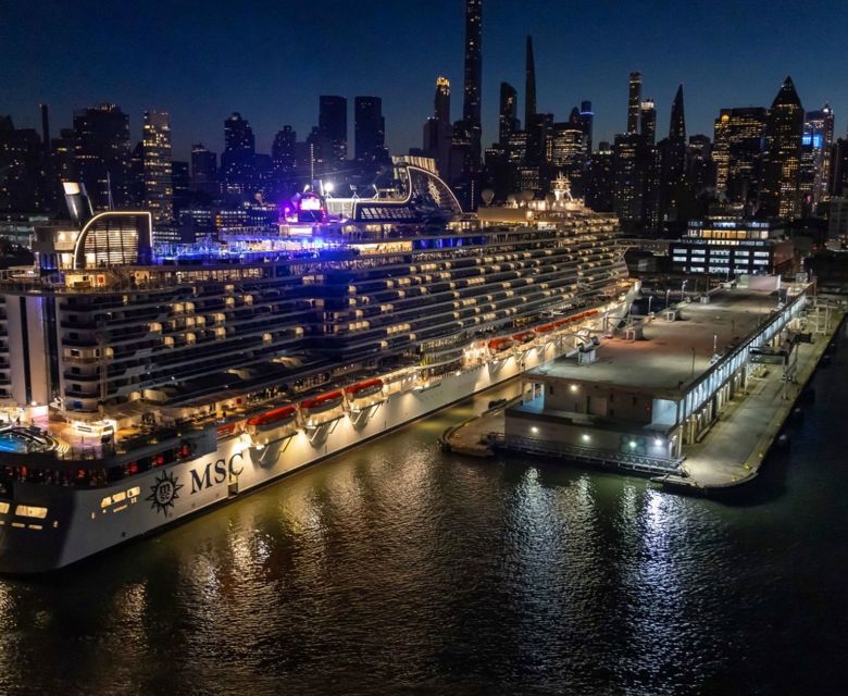  MSC Seascape Night Aerial view Sea Skyline Skyscraper Dock
