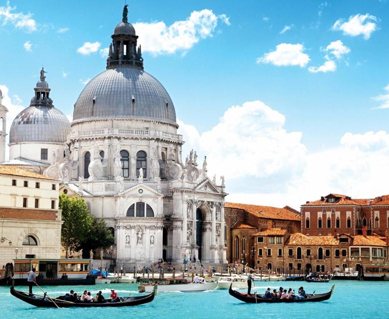 View at Basilica di Santa Maria della Salute in Venice, Italy
