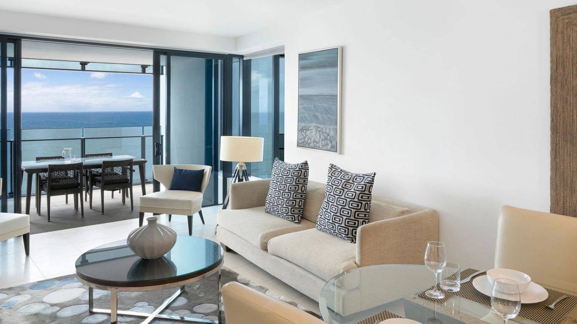 Peppers Soul Surfers Paradise - Two Bedroom Ocean View Apartment - Lounge View