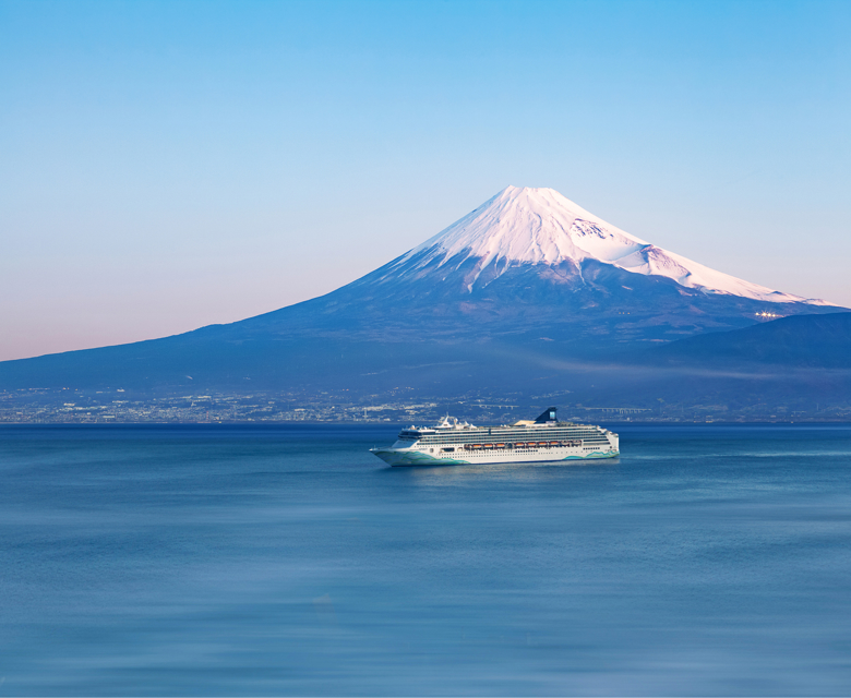 Cruising along Mt. Fuji in Japan