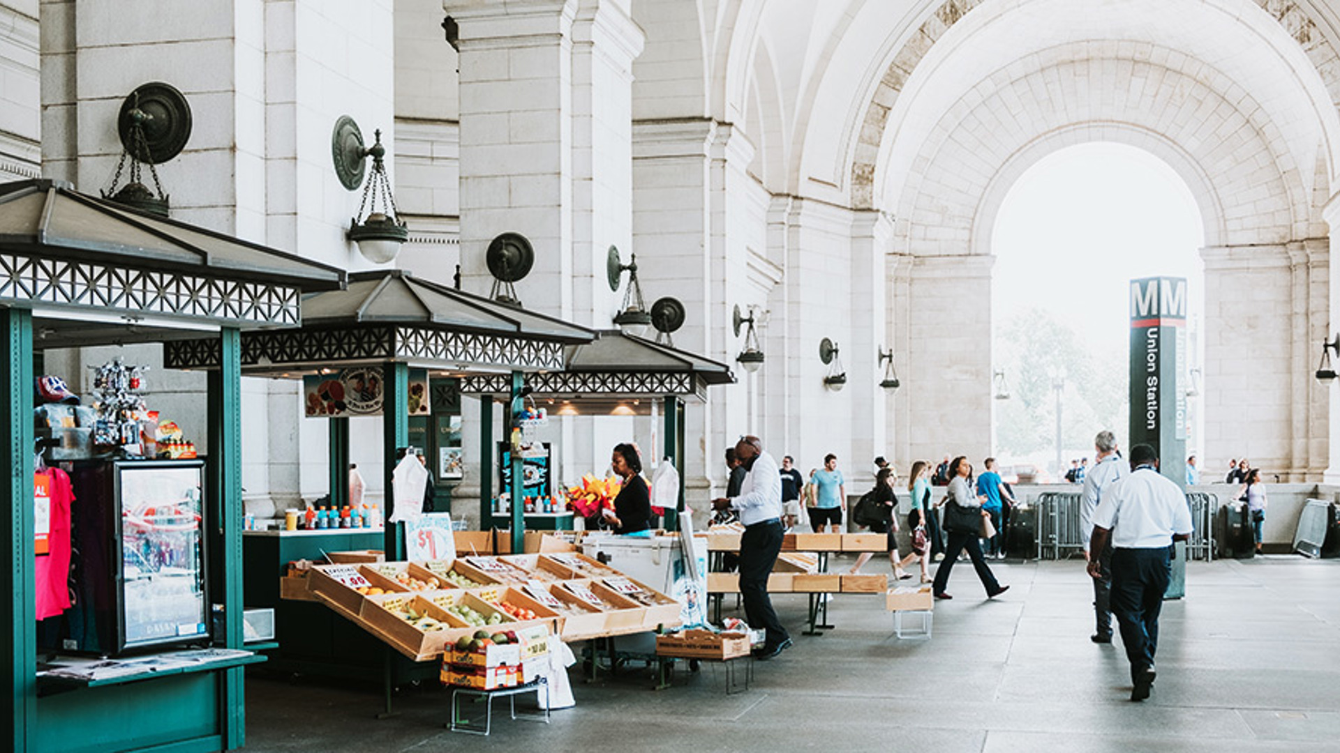 Market stands at the Union station - Image credit: Susie Ho/Unsplash