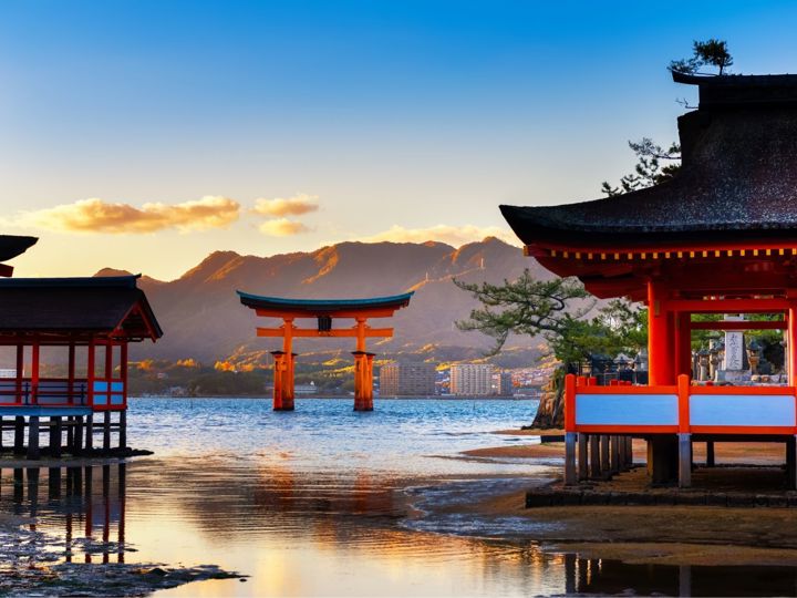 Hiroshima Japan Beautiful Architecture At Itsukushima Shrine Miyajima