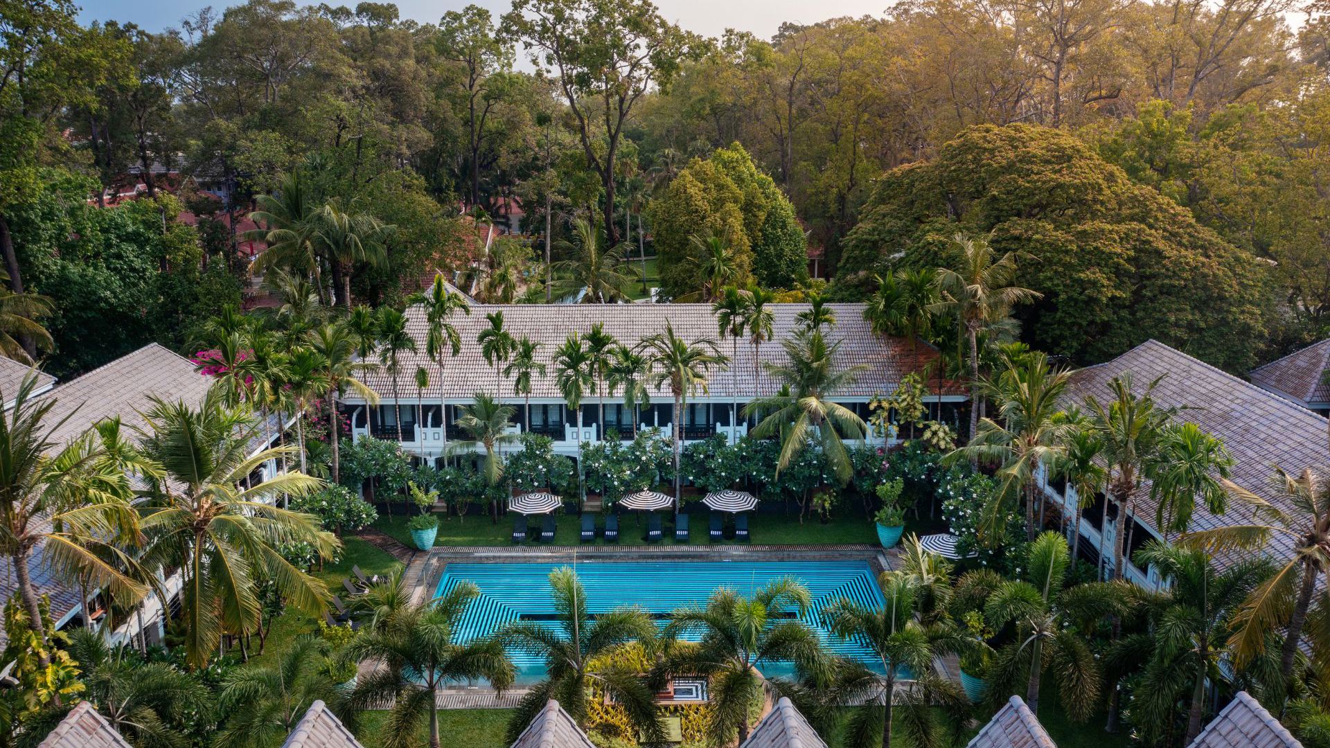 Shinta Mani - Bayon Pool Aerial View