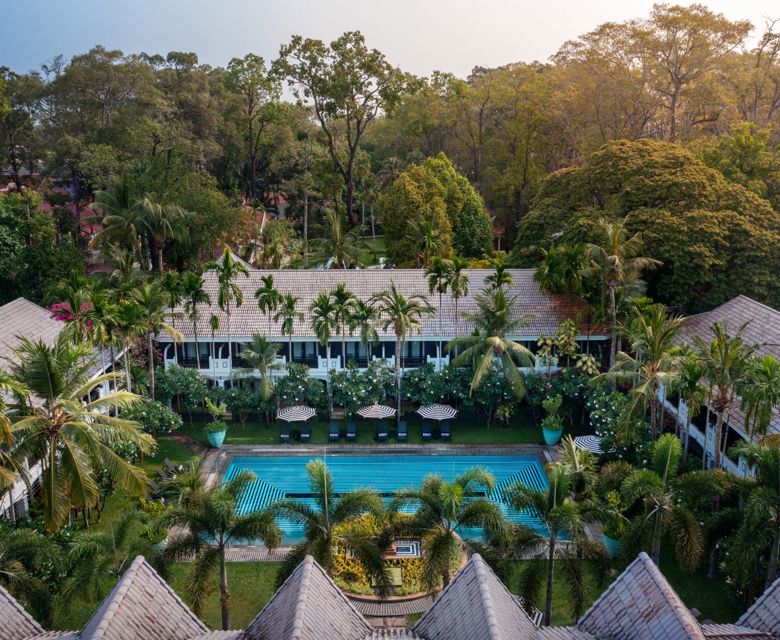 Shinta Mani - Bayon Pool Aerial View
