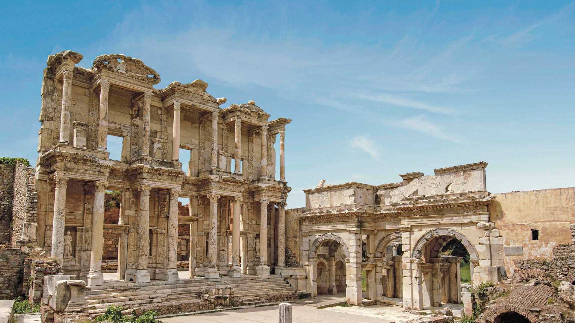Turkey, From Izmir Ephesus, Library Of Celsus