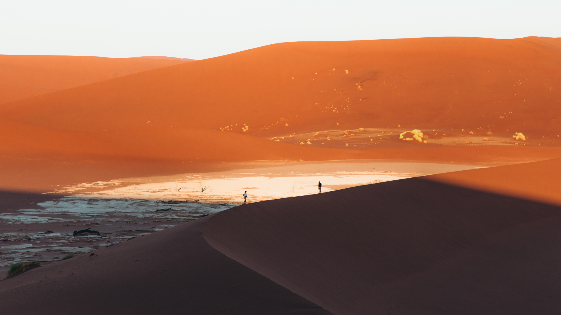 Dramatic Desert Landscape With Sand Dunes During Sunrise At Sossuvlei, Namibia