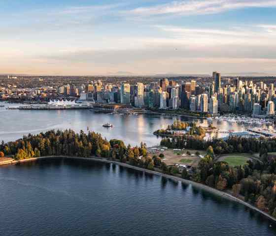 Ariel view of Vancouver Harbour
