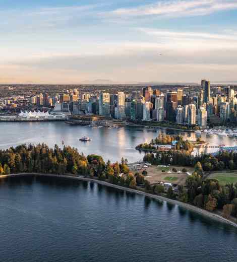 Ariel view of Vancouver Harbour