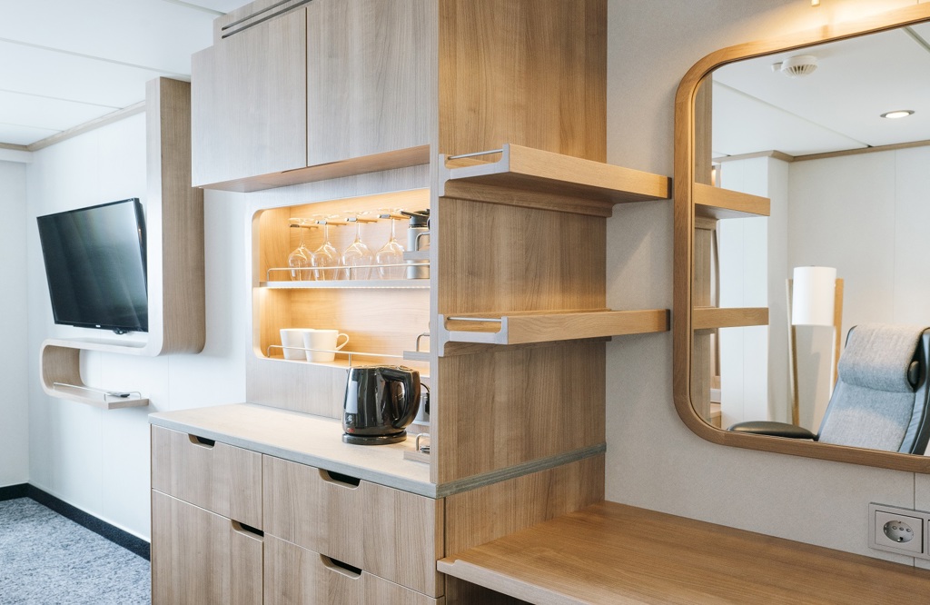 MS Fridtjof Nansen Polar Outside Cabin Kitchen